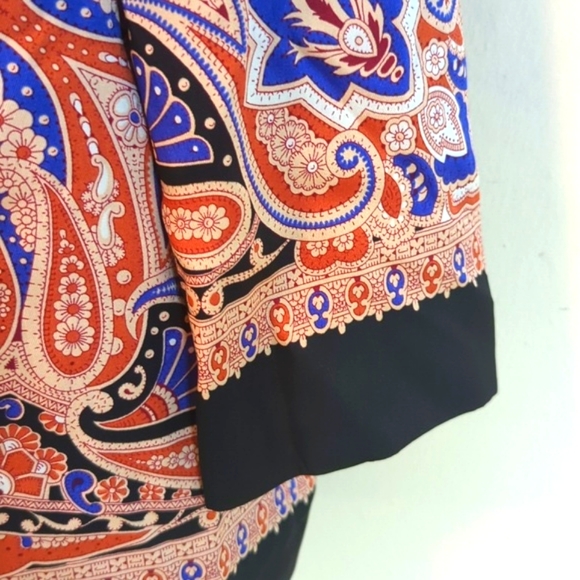 Zara Flowing Paisley Print Blazer M - Picture 12 of 16